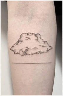 Floating Cloud Small Tattoo